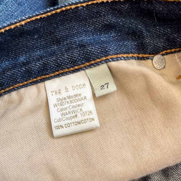 Rag & bone The Cut Off denim shorts. Size 27. Warwick Wash - Picture 8 of 8